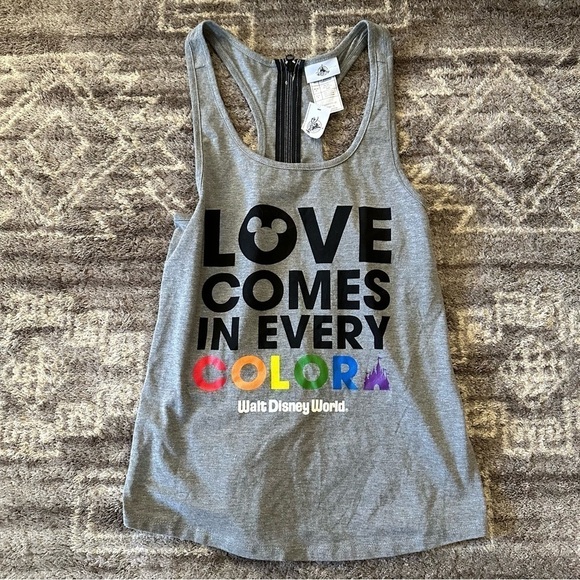 NWT Disney Parks Love Comes In Every Color Pride Tank Top Womens - Picture 1 of 4